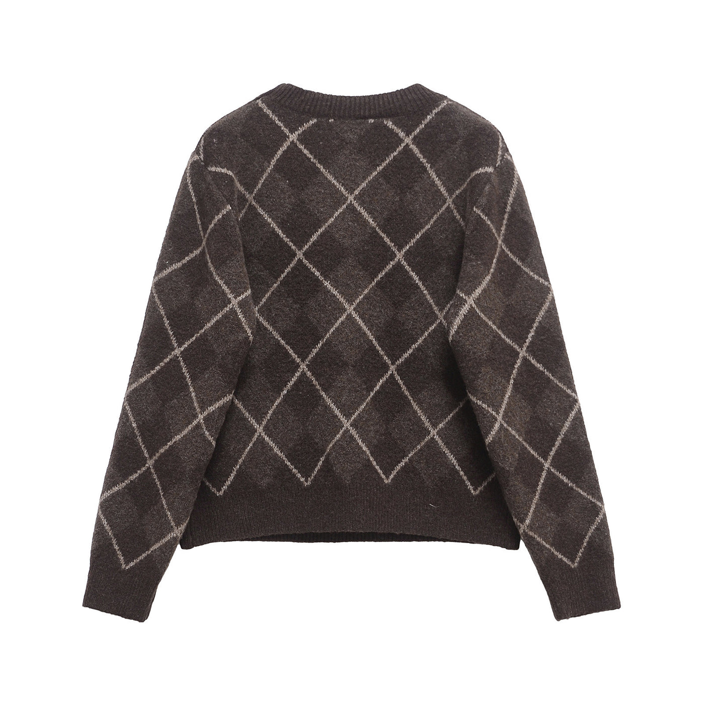 Cressida | Relaxed Argyle Knit Top