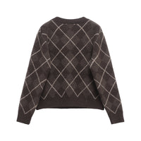 Cressida | Relaxed Argyle Knit Top