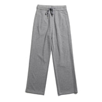 Yasmine | Drawstring Vertical Seam Wide-Leg Brushed Terry Trousers
