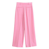 Florence | High-Waist Pressed Crease Wide-Leg Tailored Trousers