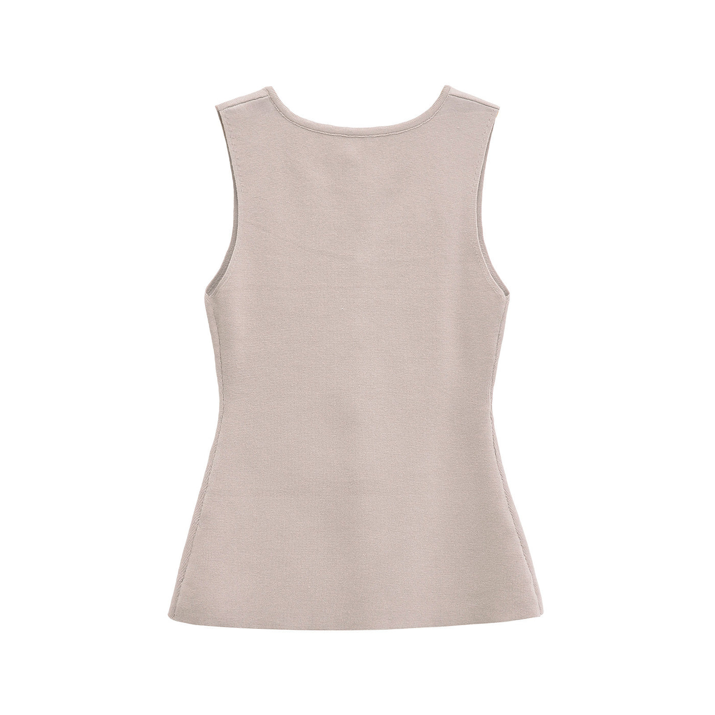 Cara | Button-Front Tailored Sleeveless Vest Top
