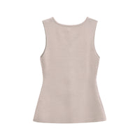 Cara | Button-Front Tailored Sleeveless Vest Top