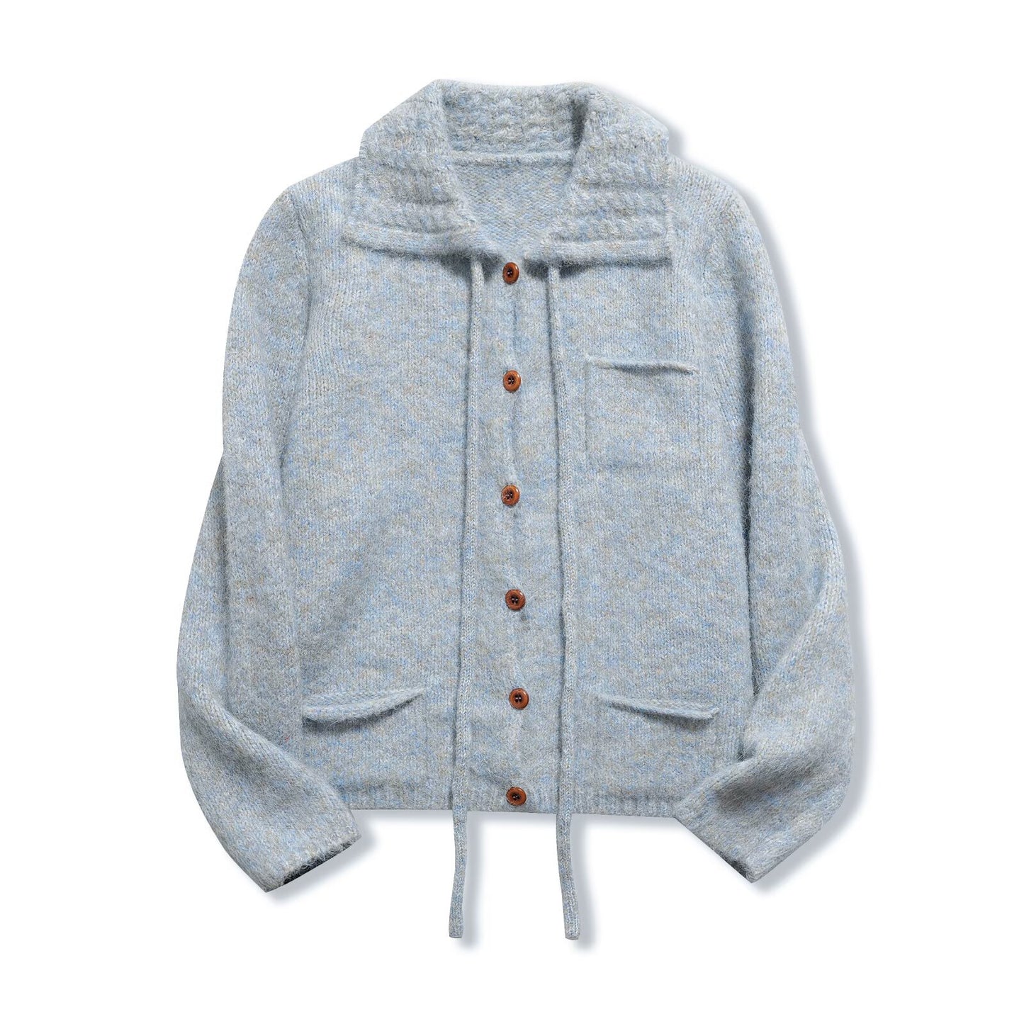 Nola | Casual Knitted Cardigan Brown Wool Hooded