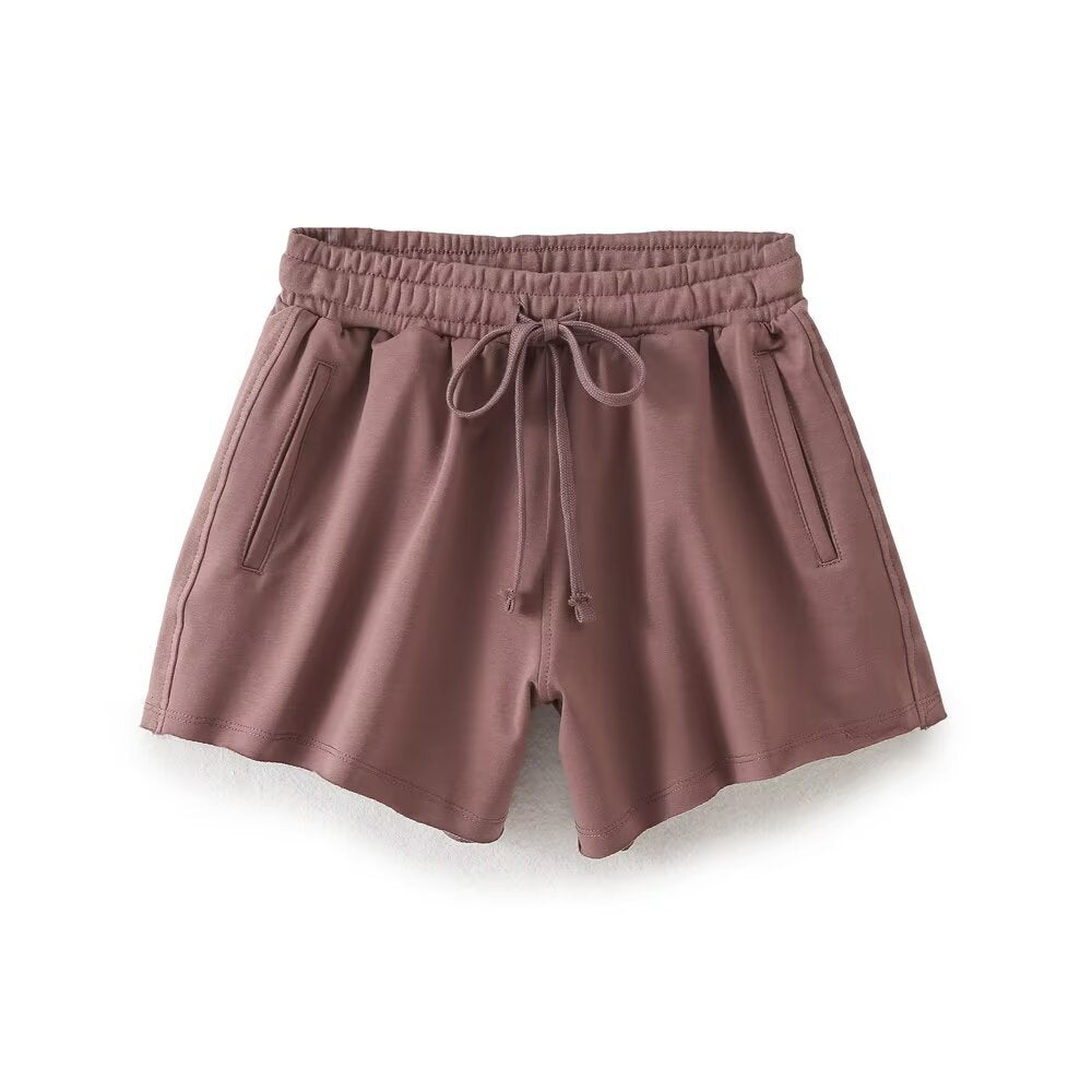Penelope | Relaxed Brushed Terry Lounge Shorts with Drawstring Waist
