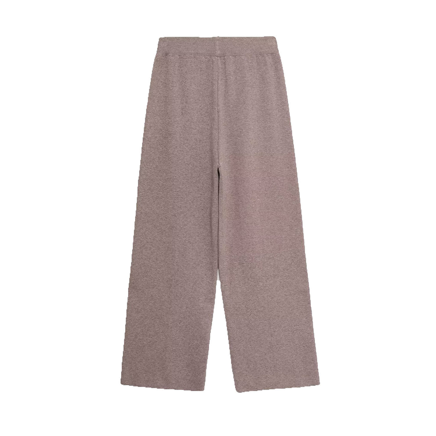 Tabitha | Ribbed Waist Vertical Seam Knitted Wide-Leg Trousers