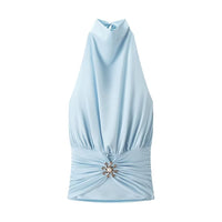 Rhiannon | High Neck Ruched Halter Top