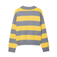 Esme | Striped Cropped Knit Polo Top