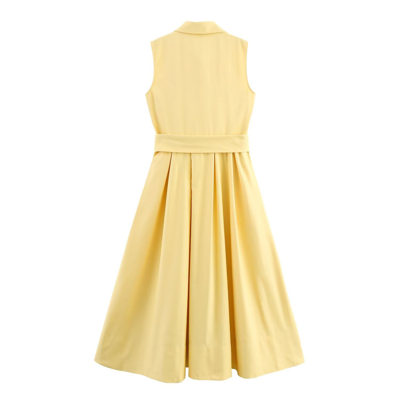 Lena | Sleeveless Belted Shirt Dress