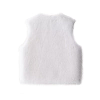 Marnie | Cropped Faux Fur Sleeveless Vest