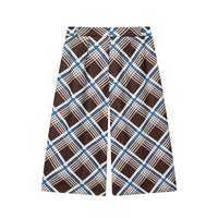 Annabelle | High-Waist Plaid Wide Leg Cropped Trousers
