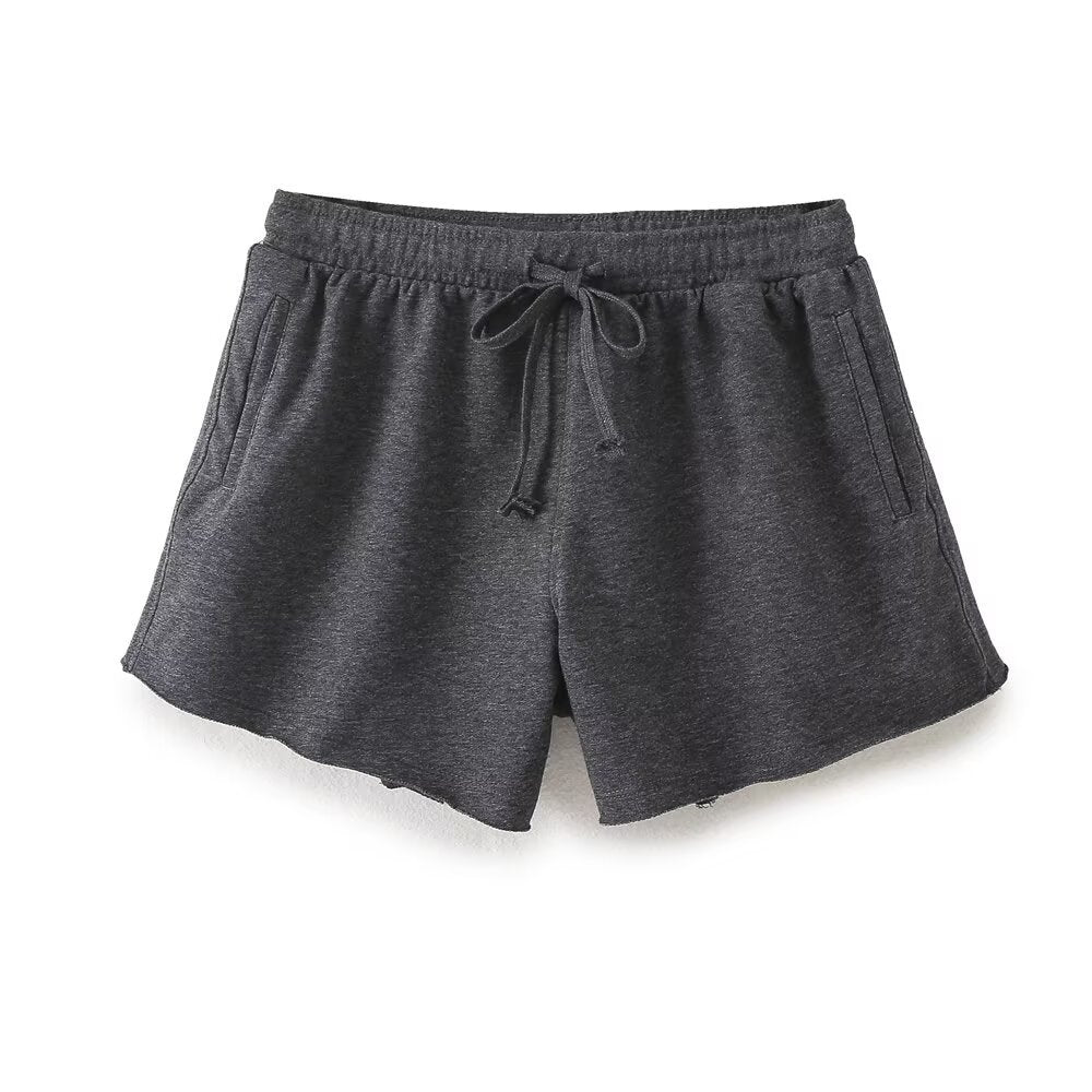 Penelope | Relaxed Brushed Terry Lounge Shorts with Drawstring Waist