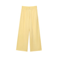 Hope | Elasticated Waist Flowing Wide-Leg Jersey Trousers in Yellow and Pink