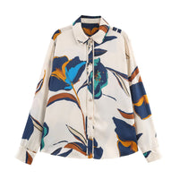 Stella | Floral Print Satin Blouse