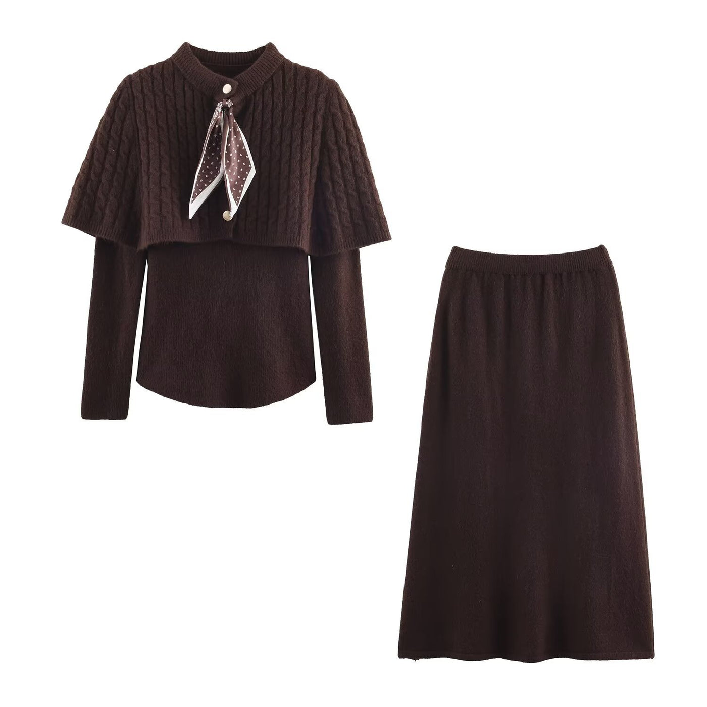 Nora | Fine Gauge Knit Midi Dress Co-ord Set