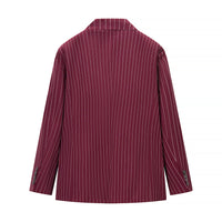 Evie | Classic Stripe Double Breasted Trouser Suit Set