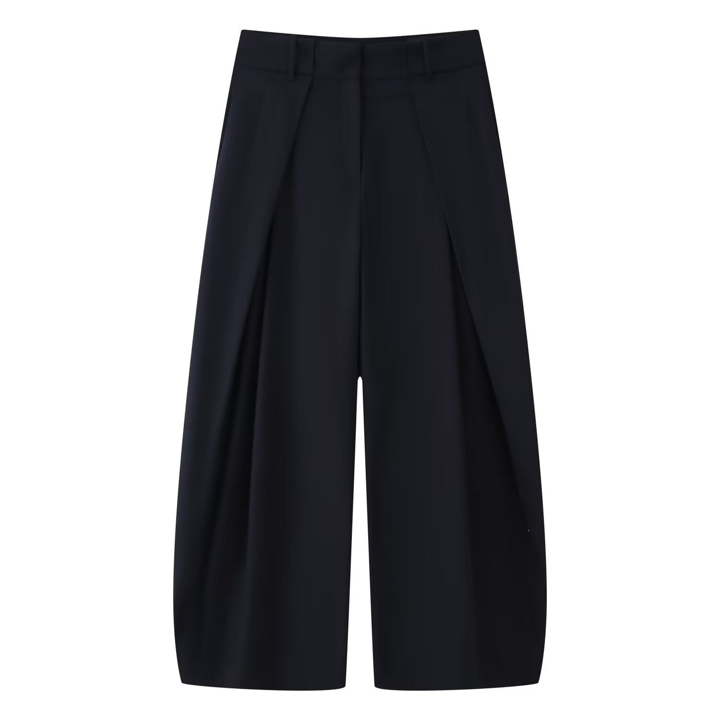 Romy | Casual Wide Leg Trousers Khaki Pleated