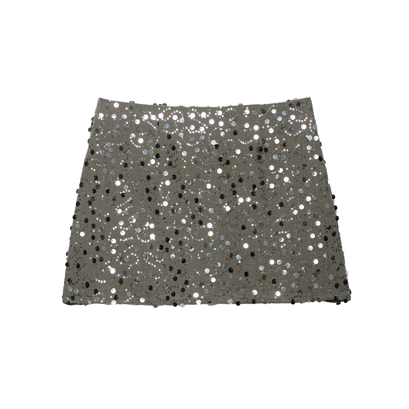 Clara | Sequin Draped Wrap Mini Skirt
