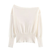 Cara | Relaxed Off Shoulder Cropped Knit Top