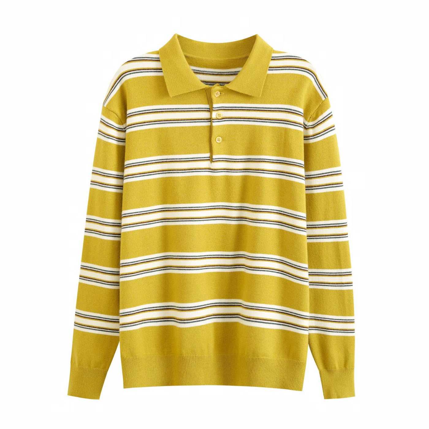 Bella | Striped Knit Polo Top
