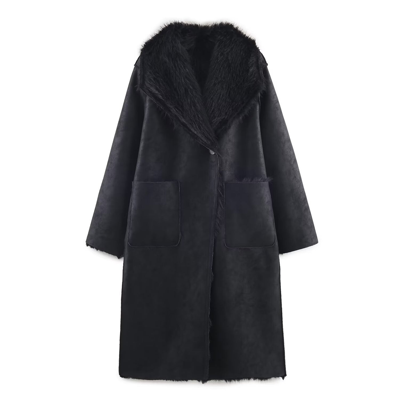 Elspeth | Longline Faux Shearling Coat