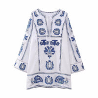 Dulcie | Embroidered Cotton Kaftan Beach Dress