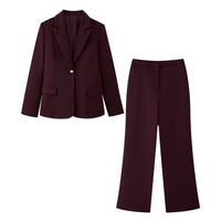 Rosie | Tailored Blazer Wide Leg Trouser Suit Set
