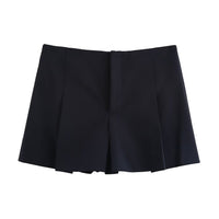 Nancy | A-Line Pleated Tailored Shorts