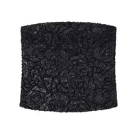 Amelie | Sequin Lace Strapless Bandeau Crop Top