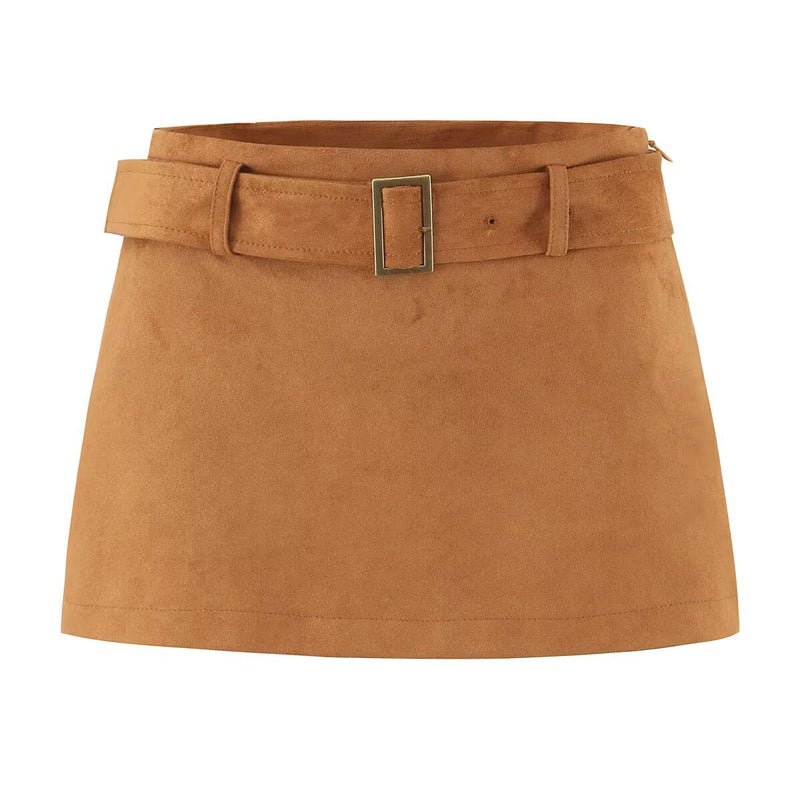 Edith | belted mini skirt