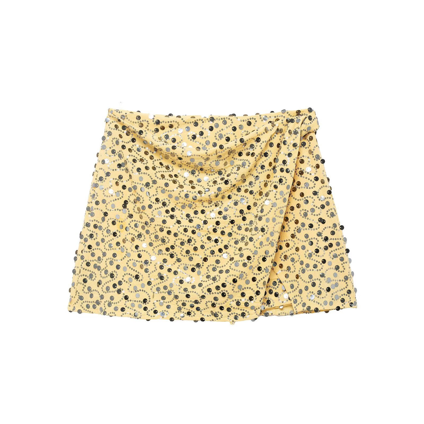 Sara | Sequin Wrap Mini Skirt