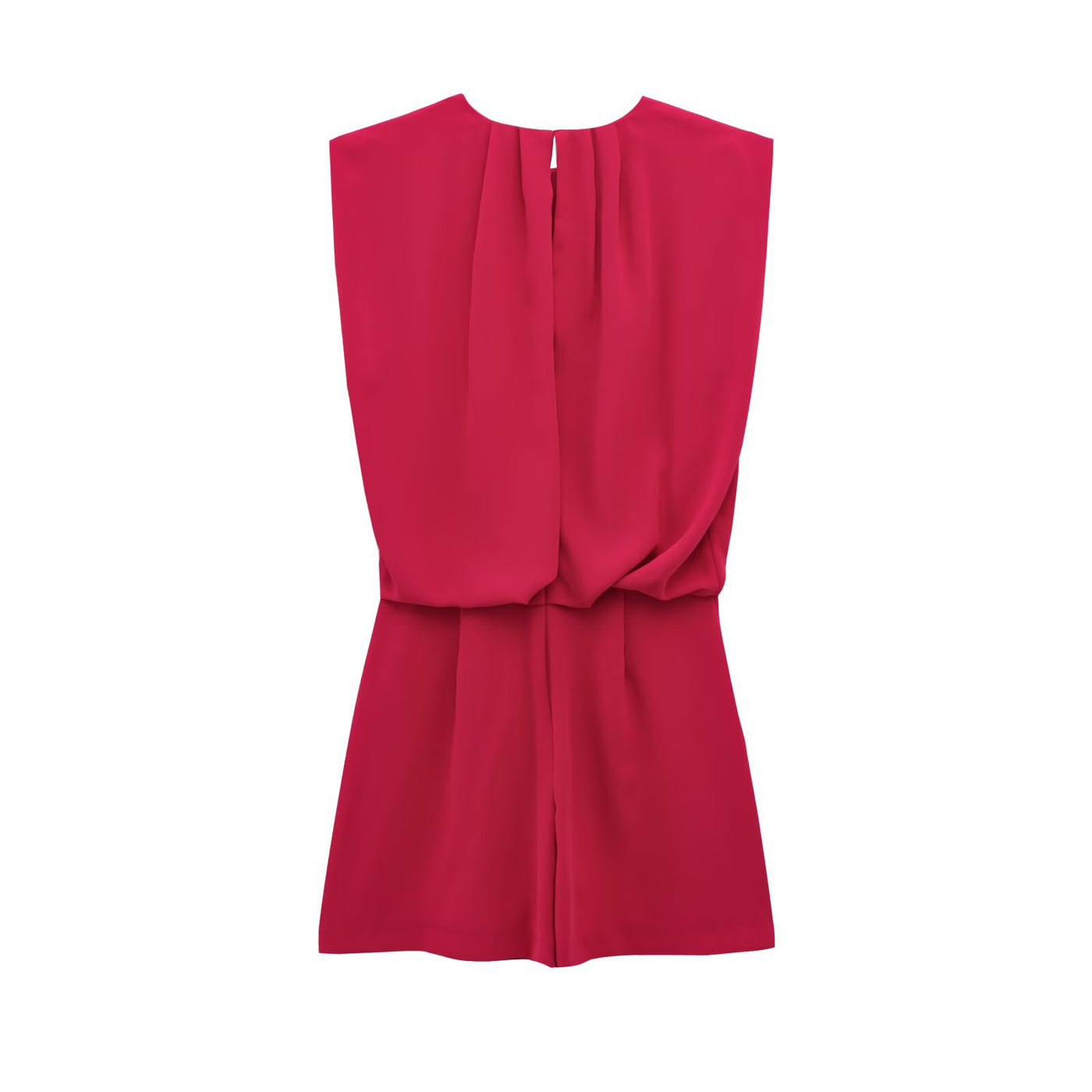 Nancy | Ruched Draped Mini Dress in Red
