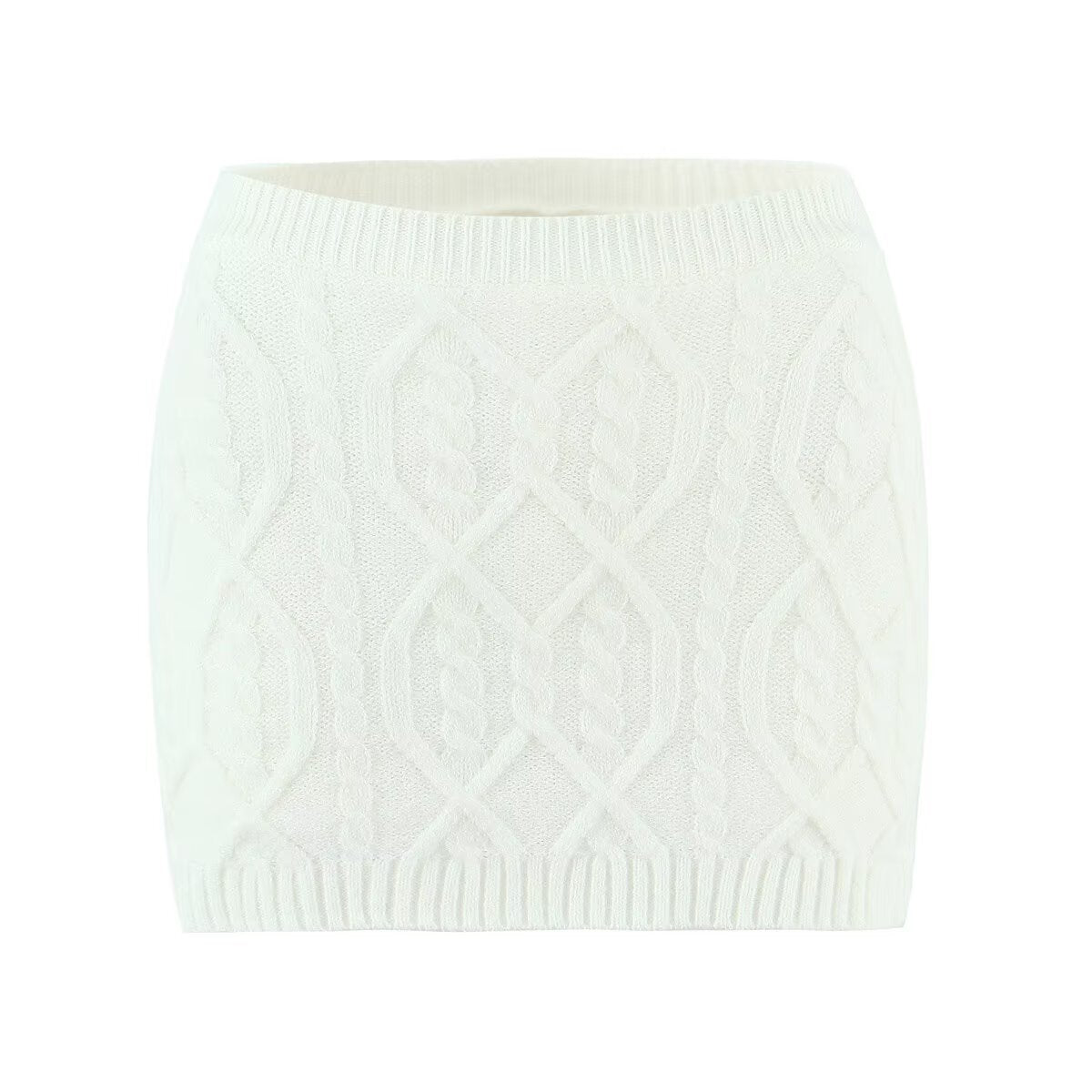Ella | Cable Knit One Shoulder Top Co-ord Set