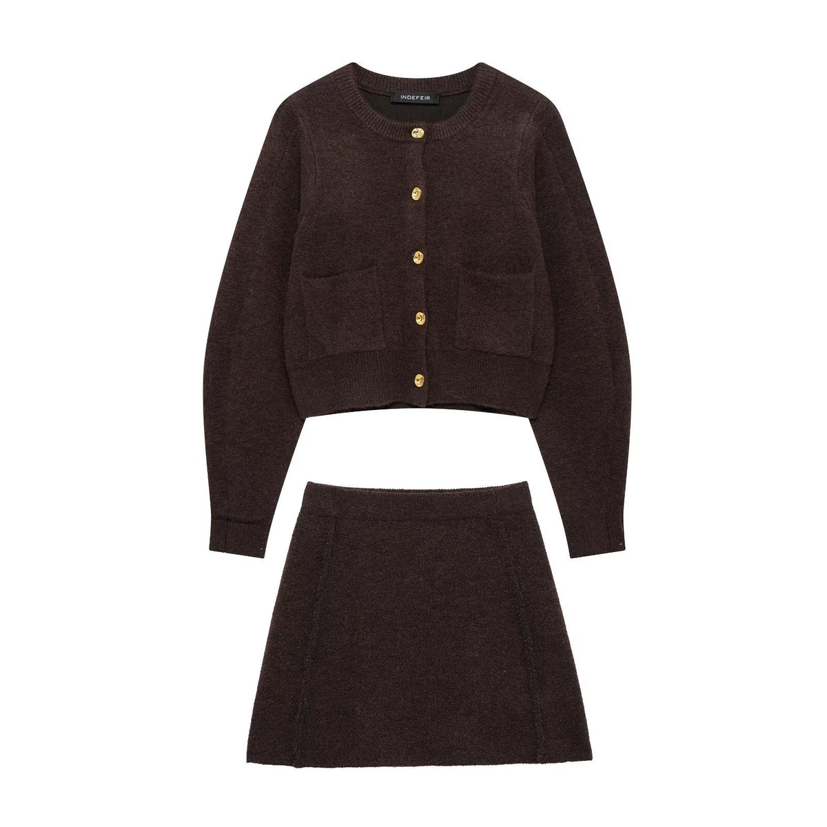 Abigail | Cropped Cardigan Knit Co-ord Set