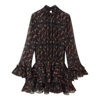 Mary | Floral Ruffle Mini Dress