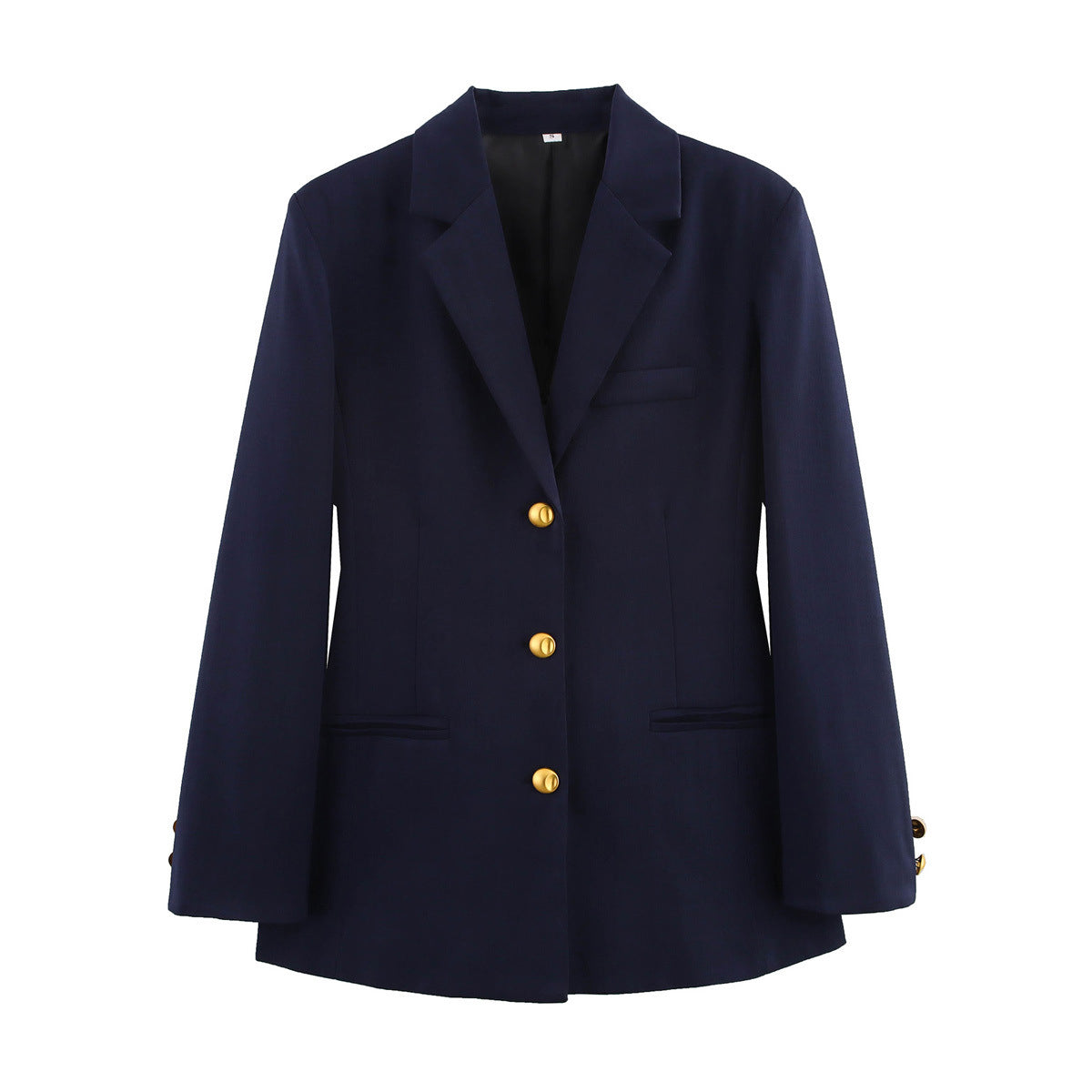 Elspeth | Tailored Gold Button Summer Blazer
