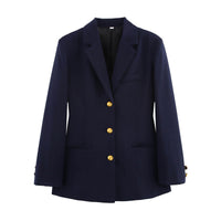 Elspeth | Tailored Gold Button Summer Blazer