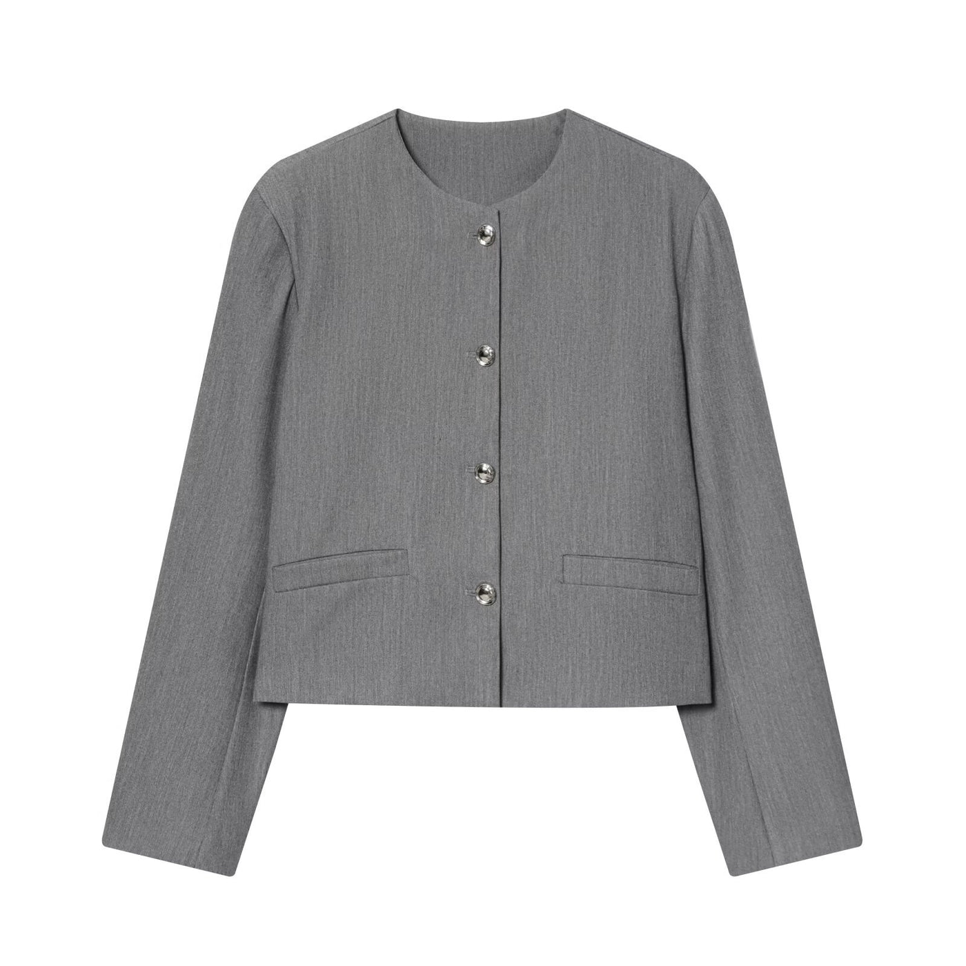 Ava | Cropped Collarless Blazer