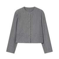 Ava | Cropped Collarless Blazer