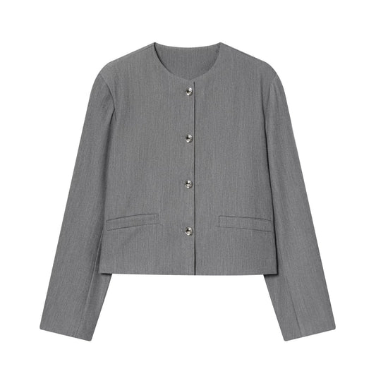 Joss | Smart Casual Cropped Blazer Grey