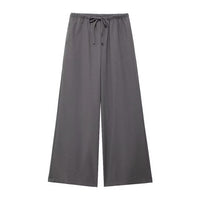 Jemima | Elasticated Drawstring Pocket Wide-Leg Linen Trousers