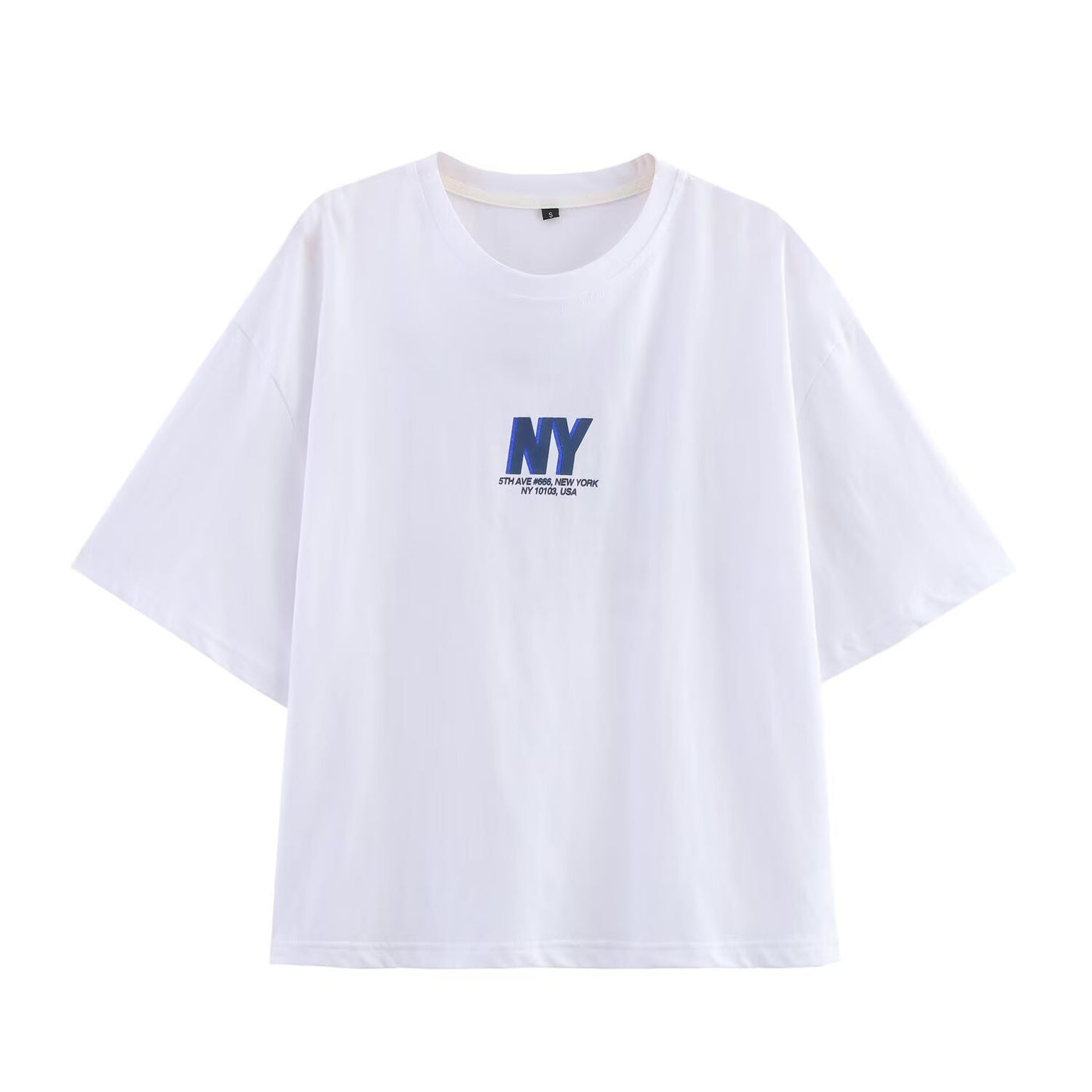 Mia | White Oversized NY Graphic Tee