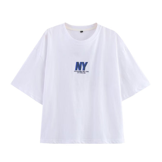 Sable | Casual Oversized Graphic T Shirt White