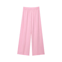 Hope | Elasticated Waist Flowing Wide-Leg Jersey Trousers in Yellow and Pink
