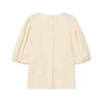 Millie | Embossed Floral Puff Sleeve Co-ord Set