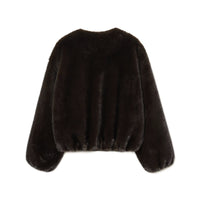 Hope | Brown Faux Fur Bomber Jacket