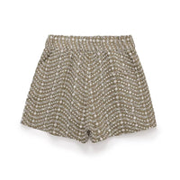 Hallie | Paperbag Waist Woven Textured Shorts with Self-Fabric Belt