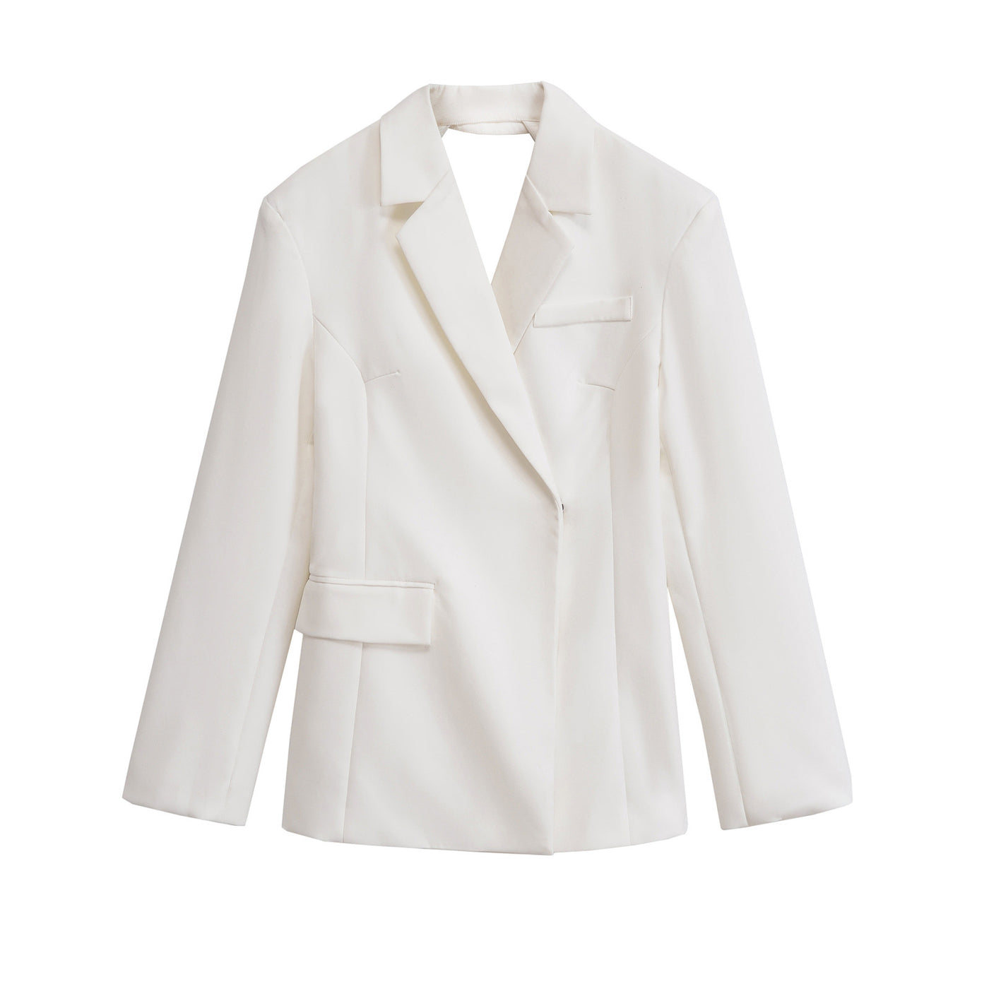 Elise | Relaxed Structured White Blazer