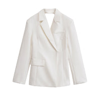 Elise | Relaxed Structured White Blazer