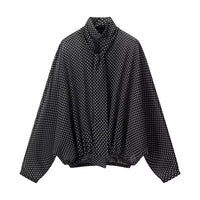 Lucy | Polka Dot Chiffon Tie Neck Matching Set