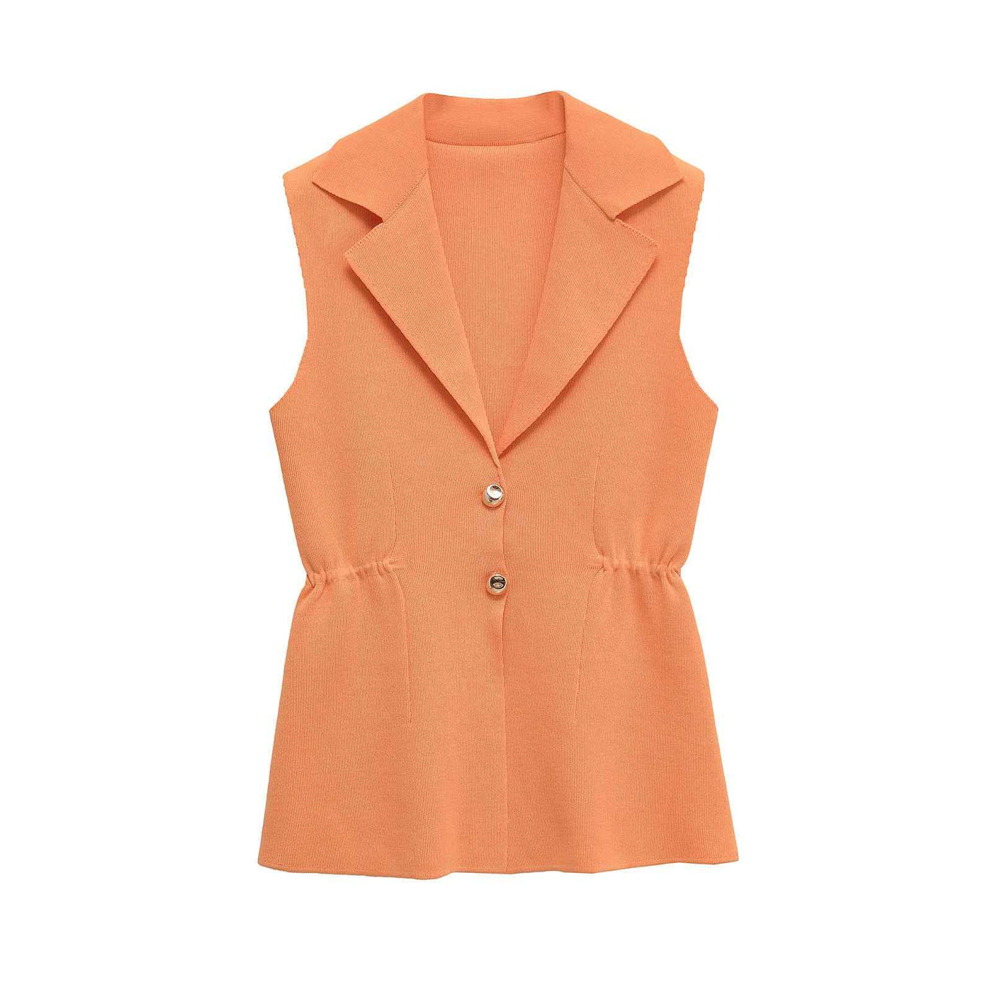 Sia | Sleeveless Blazer Purple Fitted Tailored Double Breasted